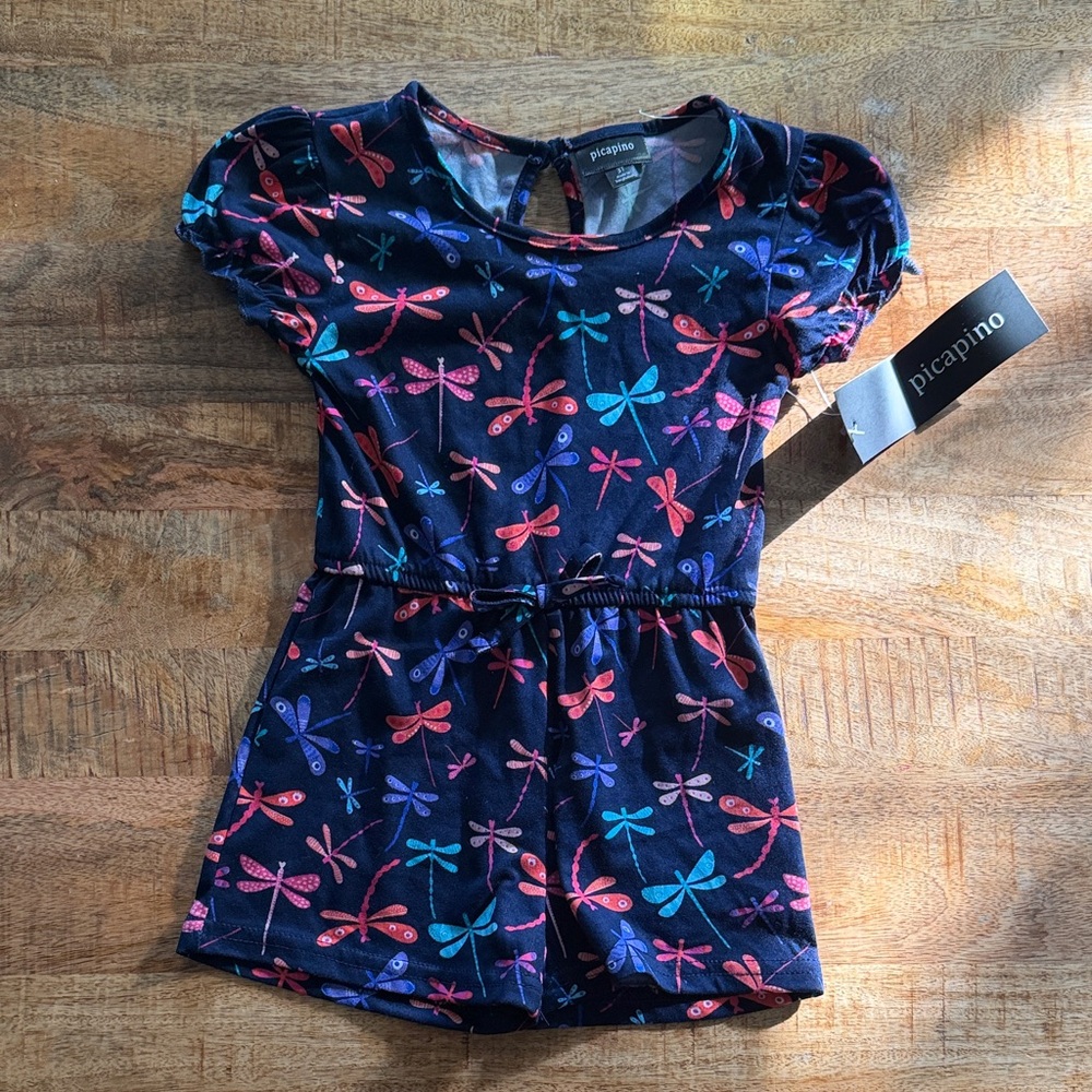 Picapino Dragonfly Pattern Romper